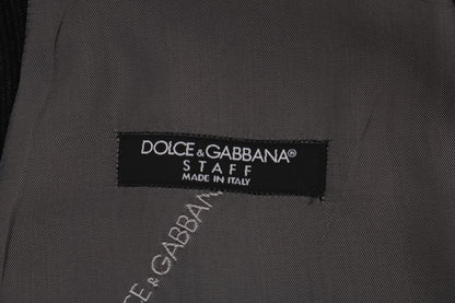 Dolce &amp; Gabbana Schwarze STAFF-Weste aus Baumwoll-Rayon