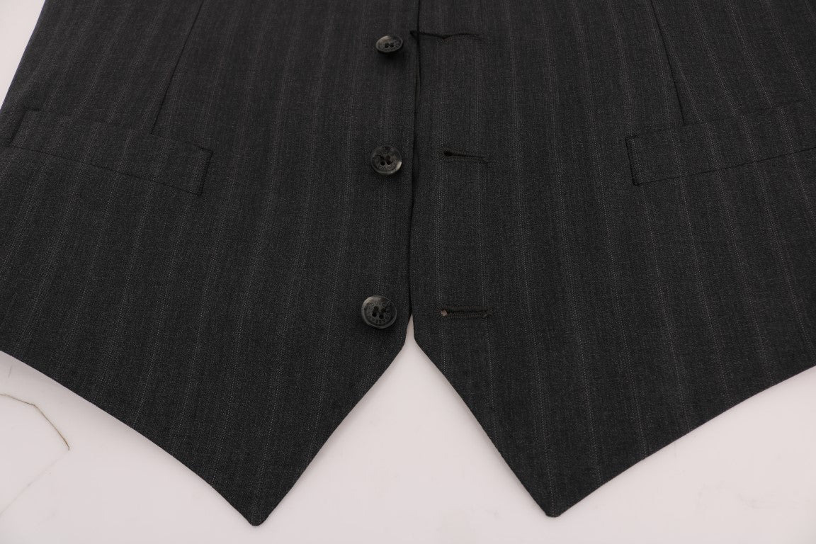 Dolce &amp; Gabbana Graue STAFF Wollstretchweste