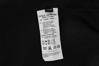 Dolce &amp; Gabbana Schwarze STAFF-Weste aus Wollstretch