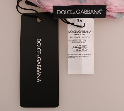 Dolce &amp; Gabbana – Seidenbluse mit rosa Punkten