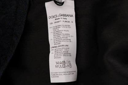 Dolce &amp; Gabbana – Schwarz-blaues ausgestelltes Minikleid