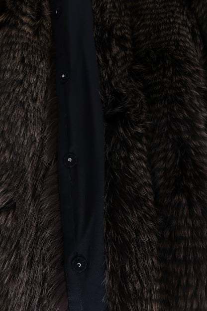 Dolce &amp; Gabbana Braune Waschbärpelzjacke