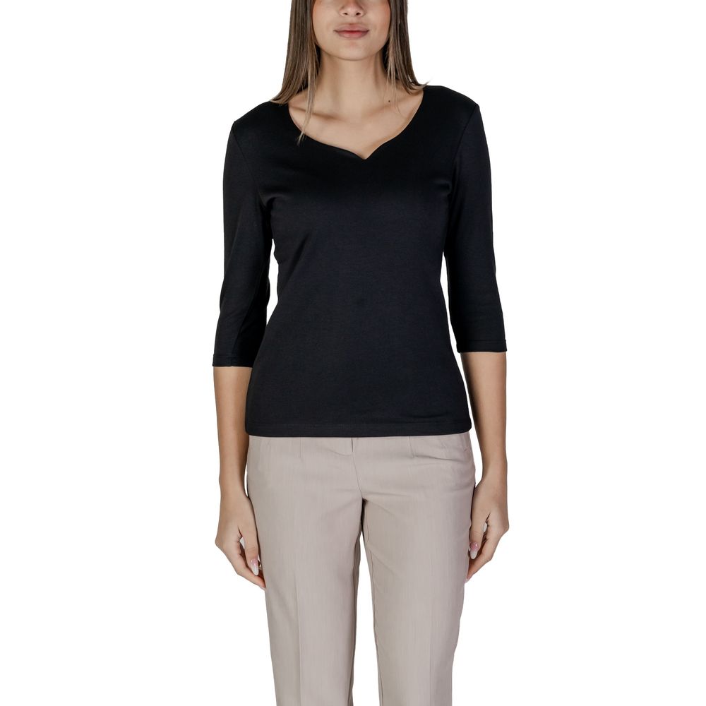 Street One Schwarzes Baumwoll-T-Shirt