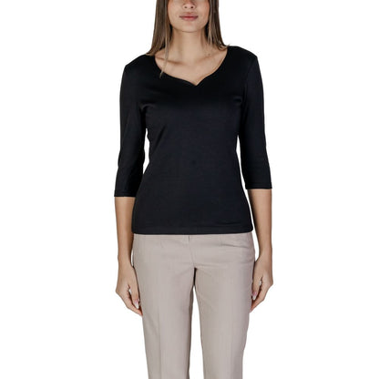 Street One Schwarzes Baumwoll-T-Shirt