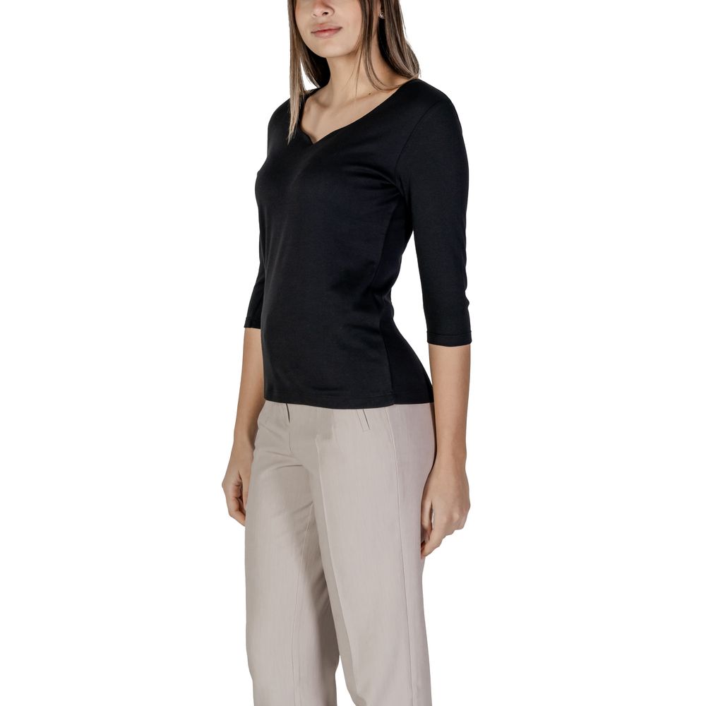 Street One Schwarzes Baumwoll-T-Shirt