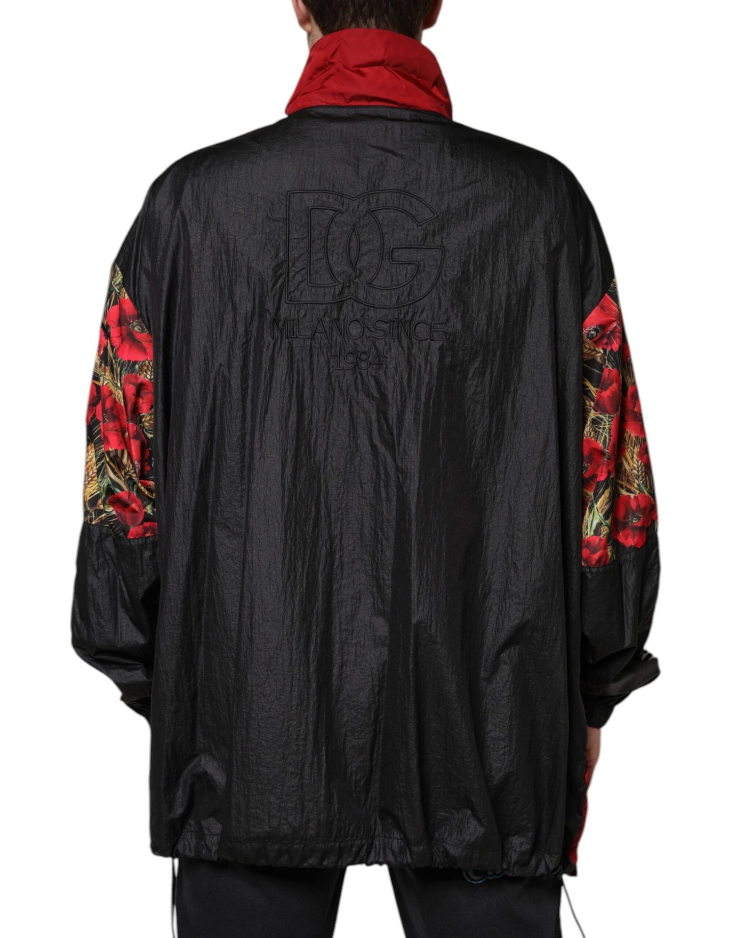 Dolce &amp; Gabbana Mehrfarbiger Patchwork-Pullover für Herren mit durchgehendem Reißverschluss