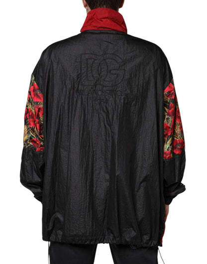 Dolce &amp; Gabbana Mehrfarbiger Patchwork-Pullover für Herren mit durchgehendem Reißverschluss