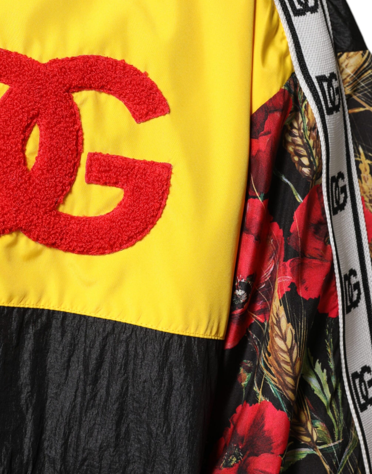 Dolce &amp; Gabbana Mehrfarbiger Patchwork-Pullover für Herren mit durchgehendem Reißverschluss