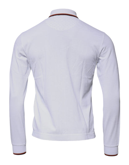 Dolce &amp; Gabbana White Crown Herren Sweatshirt mit durchgehendem Reißverschluss