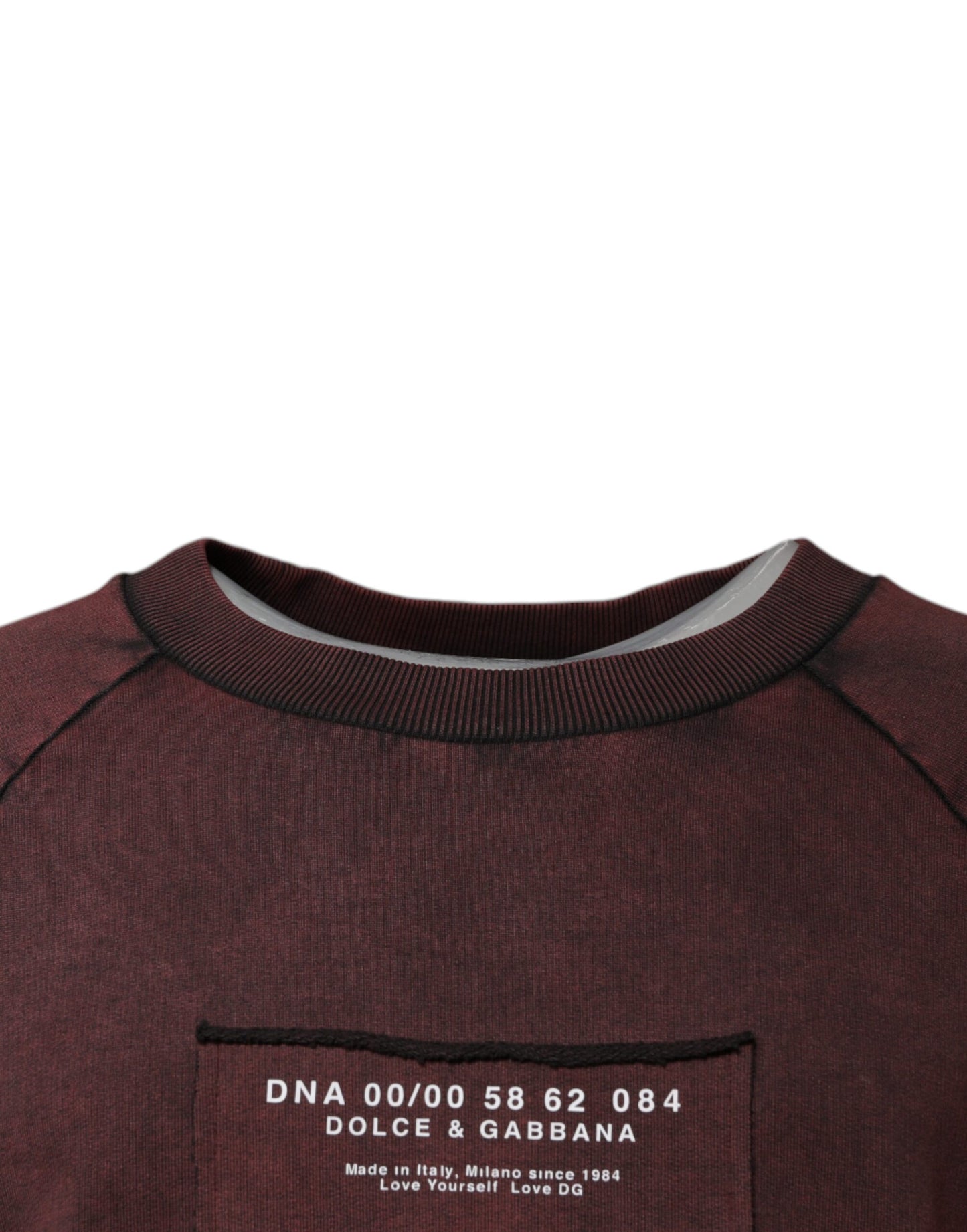 Dolce &amp; Gabbana Brauner Pullover mit Rundhalsausschnitt und Logo aus Baumwolle