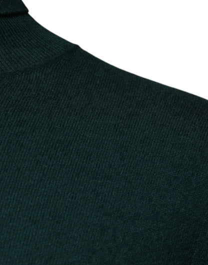 Dolce &amp; Gabbana Grüner Rollkragenpullover aus Kaschmir für Herren