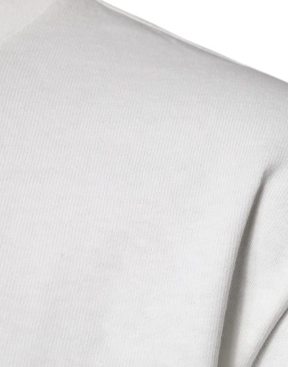 Dolce &amp; Gabbana – Weißes T-Shirt mit Rundhalsausschnitt und kurzen Ärmeln und DG-Logo