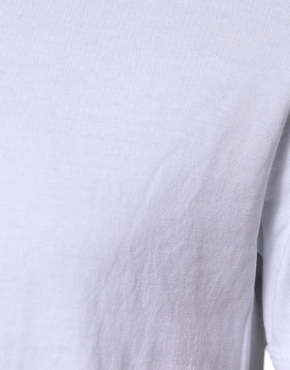 Dolce &amp; Gabbana – Weißes Baumwoll-T-Shirt mit Rundhalsausschnitt und kurzen Ärmeln