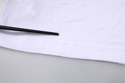 Dolce &amp; Gabbana – Weißes Baumwoll-T-Shirt mit Rundhalsausschnitt und kurzen Ärmeln