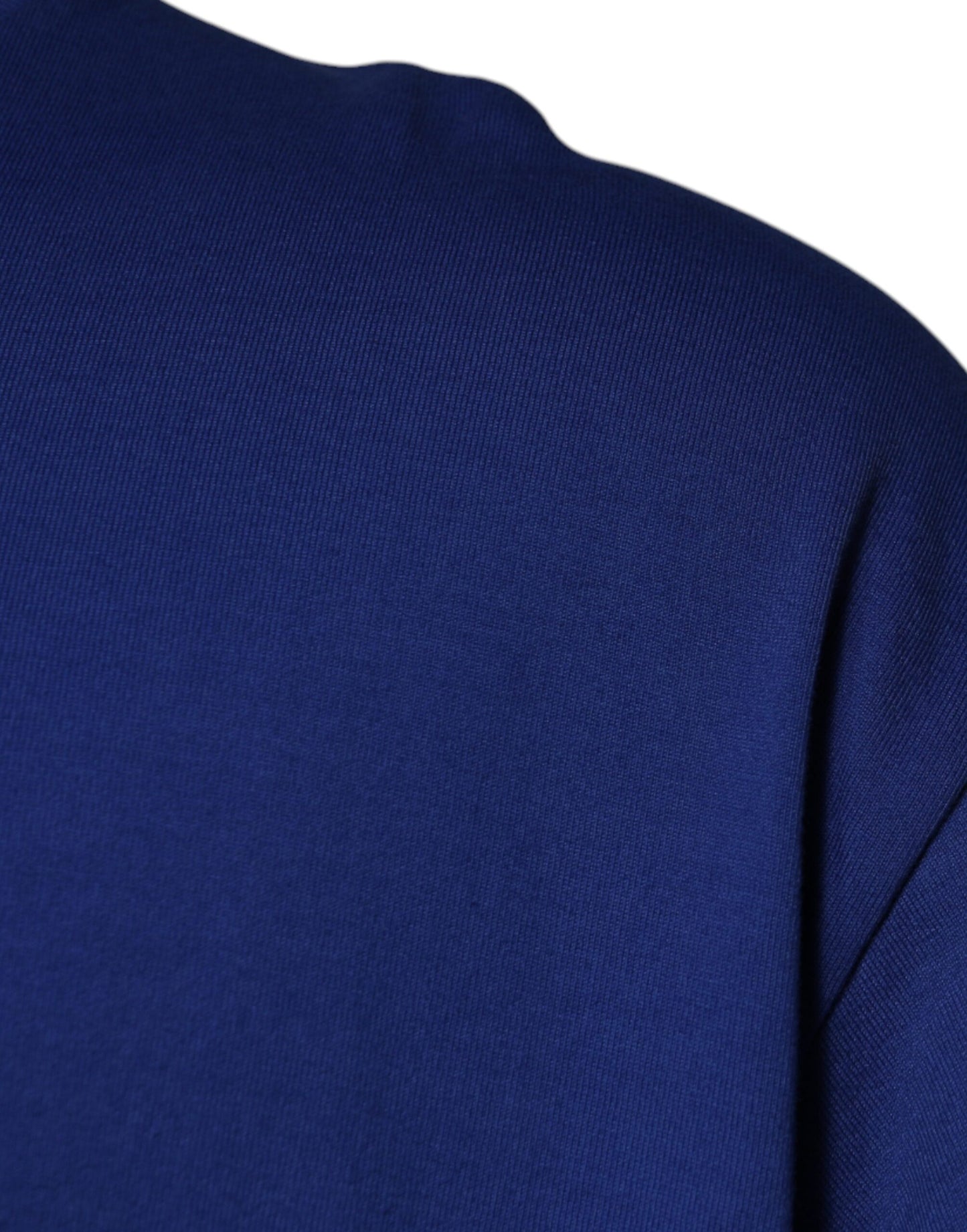 Dolce &amp; Gabbana – Blaues T-Shirt aus Baumwolle mit Rundhalsausschnitt und Logo-Print für Herren