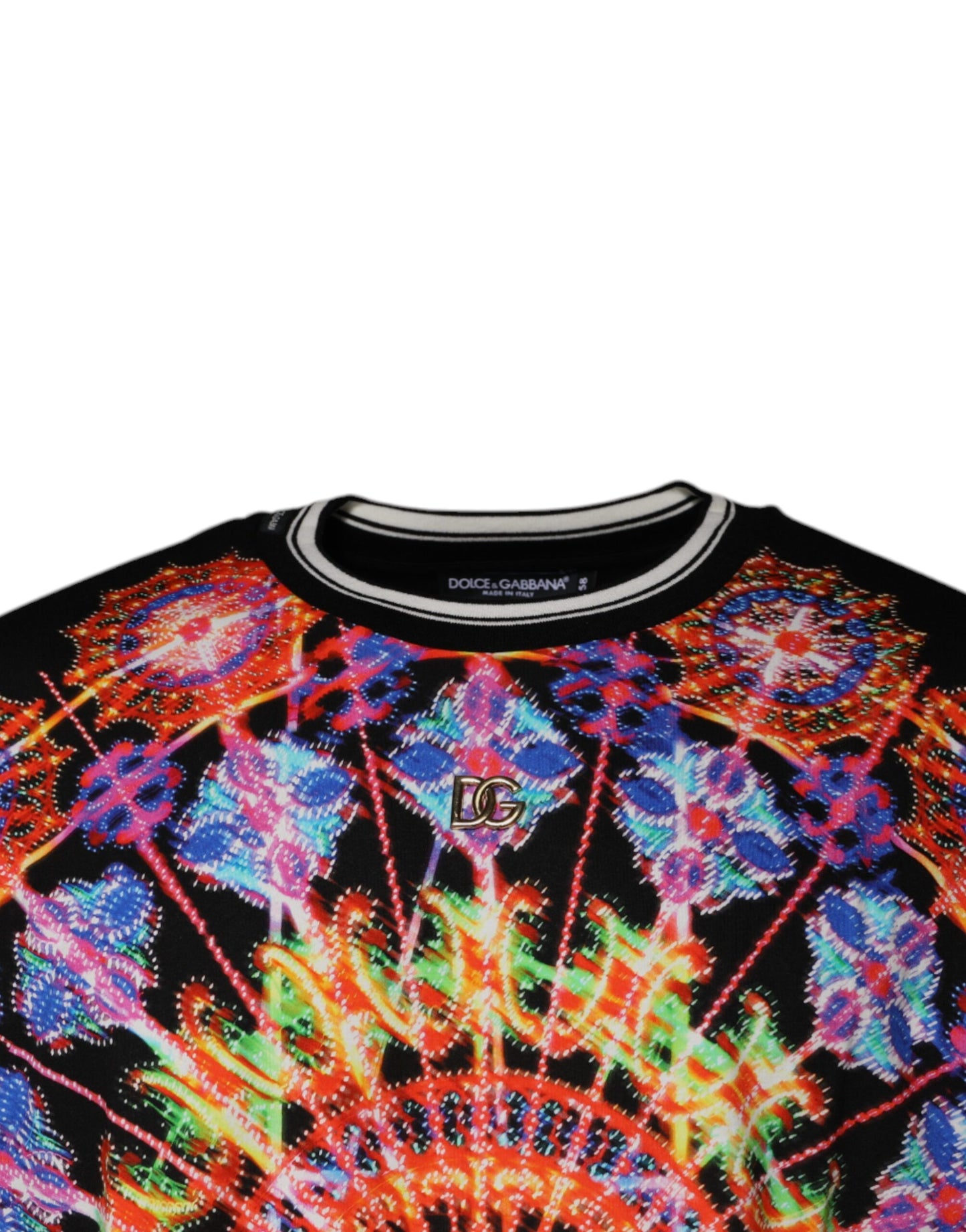 Dolce &amp; Gabbana Multicolor Kaleidoscope Herren Kurzarm-T-Shirt