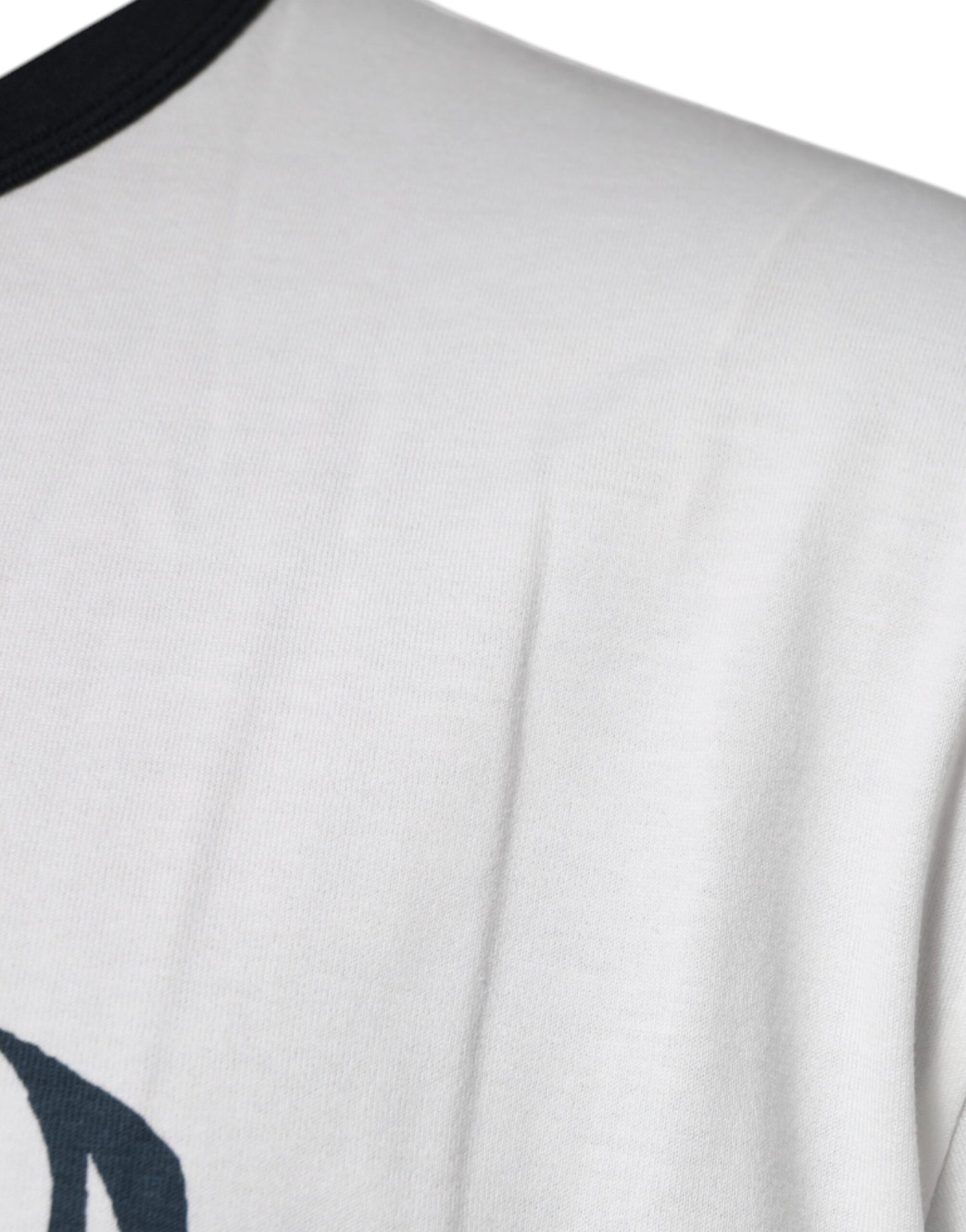 Dolce &amp; Gabbana – Weißes Baumwoll-T-Shirt mit Rundhalsausschnitt und grafischem Print