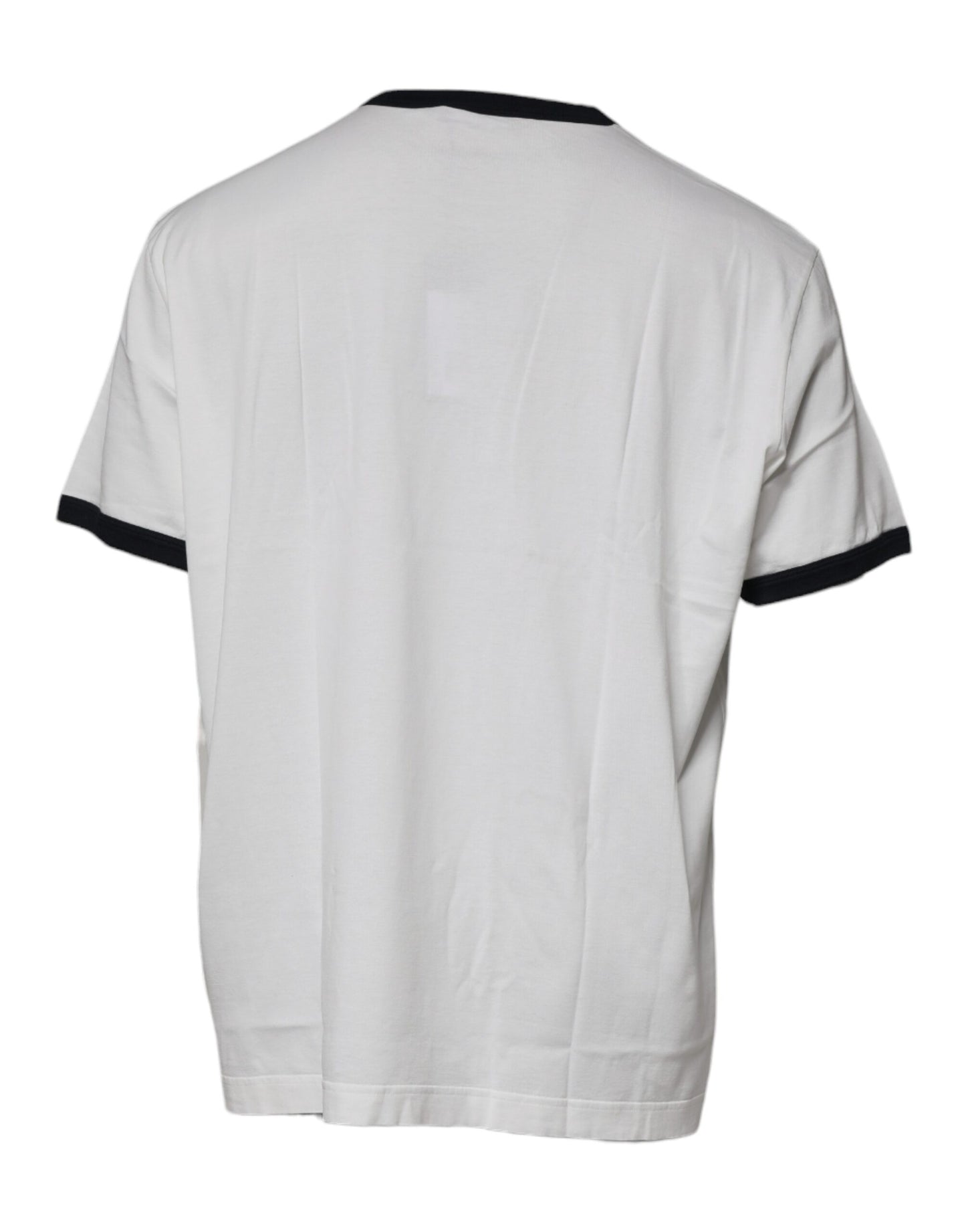 Dolce &amp; Gabbana – Weißes Baumwoll-T-Shirt mit Rundhalsausschnitt und grafischem Print