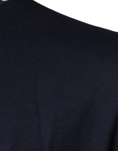 Dolce &amp; Gabbana Blaues D&amp;G King Of Love Baumwoll-T-Shirt mit Rundhalsausschnitt