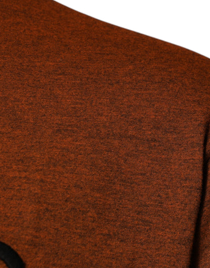 Dolce &amp; Gabbana Braunes T-Shirt aus Baumwolle mit Rundhalsausschnitt und DG-Logo