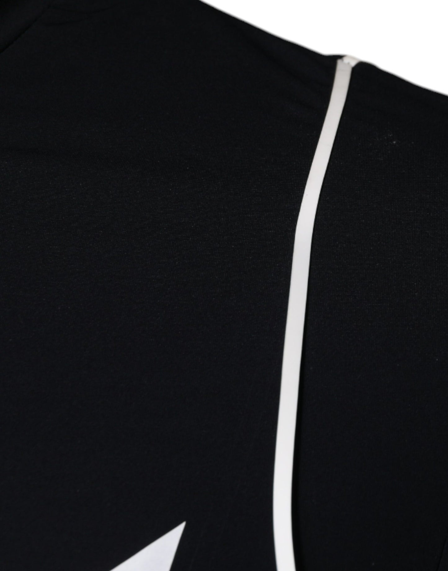 Dolce &amp; Gabbana – Schwarzes Nylon-T-Shirt mit Rundhalsausschnitt und grafischem Print