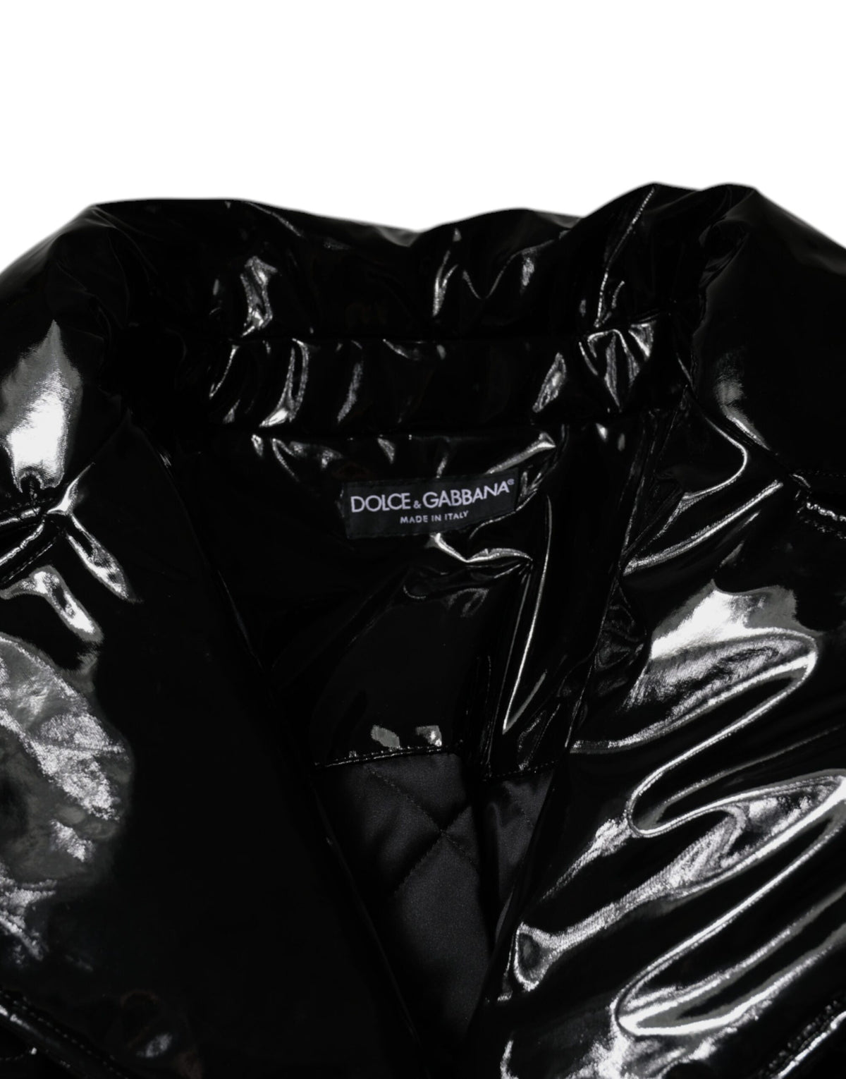 Dolce &amp; Gabbana – Schwarze Blousonjacke aus Polyester mit Knopfleiste