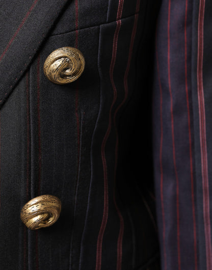 Dolce &amp; Gabbana – Kurzer Blazer aus Wolle mit mehrfarbigen Streifen