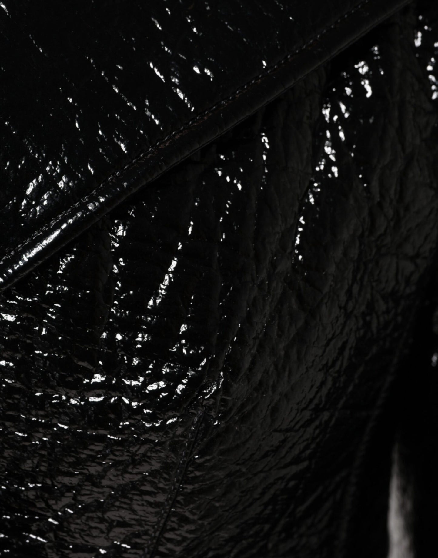 Dolce &amp; Gabbana – Schwarze, kurze, langärmlige Ledermanteljacke