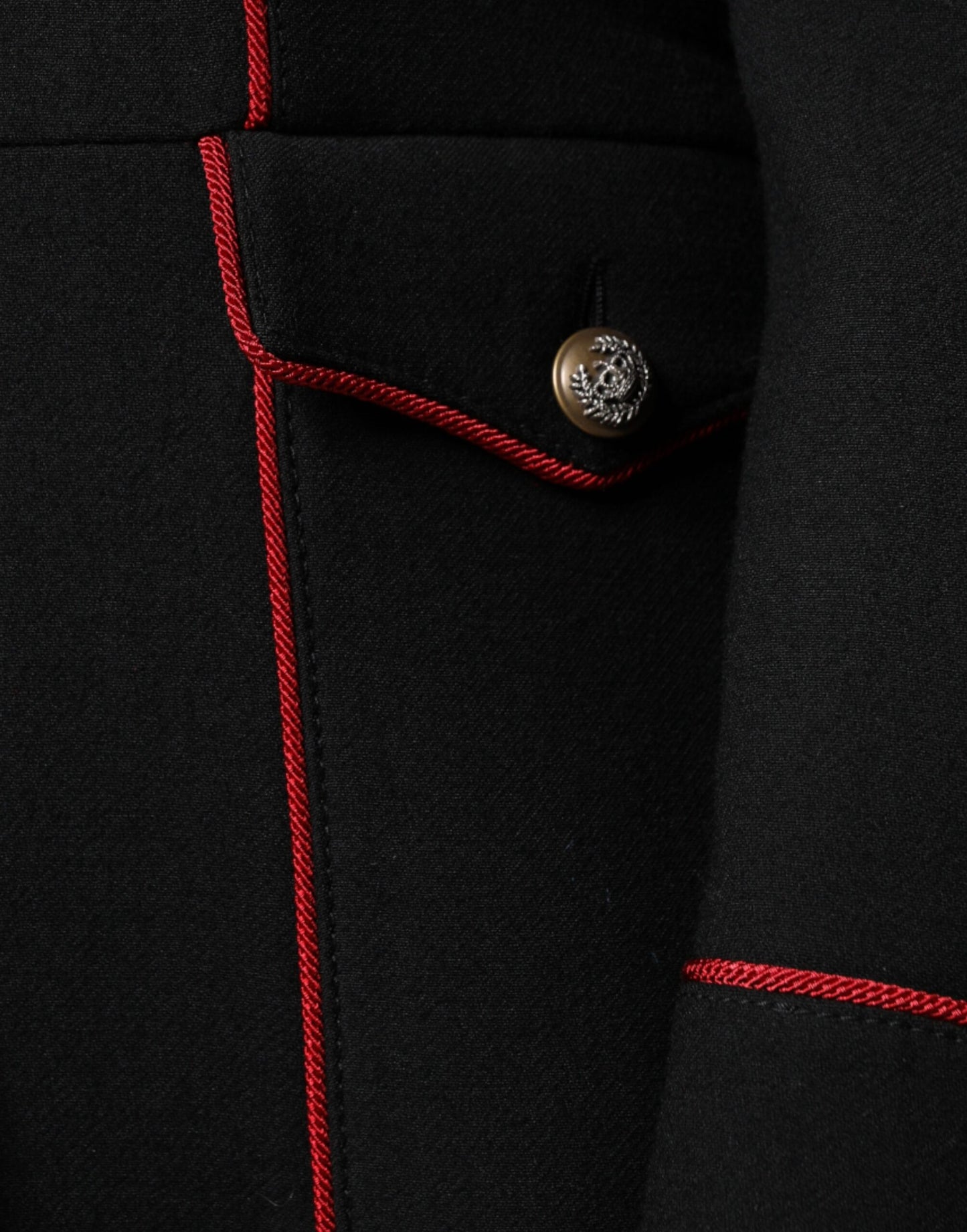 Dolce &amp; Gabbana – Schwarze, einreihige Trenchcoat-Jacke