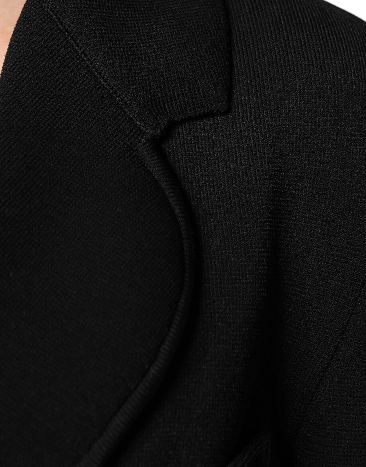 Dolce &amp; Gabbana – Einreihige Blazerjacke aus schwarzer Viskose