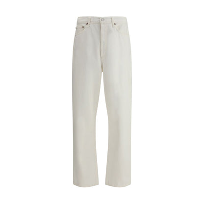 Agolde Jeans aus weißer Baumwolle in lockerer Passform