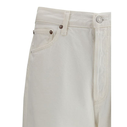 Agolde Jeans aus weißer Baumwolle in lockerer Passform