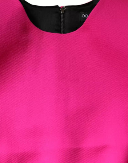 Dolce &amp; Gabbana – Rosa ärmelloses, figurbetontes Minikleid in A-Linie