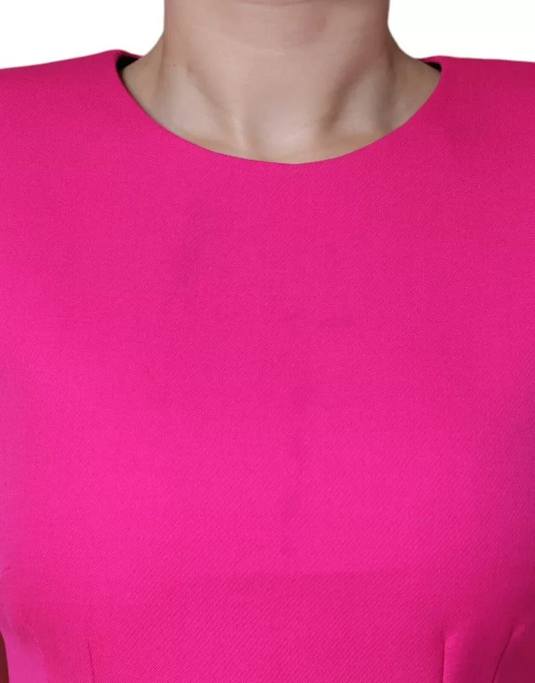 Dolce &amp; Gabbana – Rosa ärmelloses, figurbetontes Minikleid in A-Linie