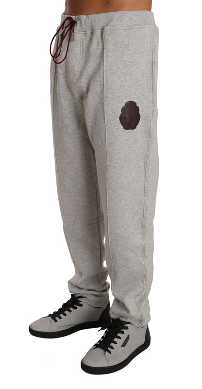 Billionaire Italian Couture – Grauer Trainingsanzug aus Baumwollpullover und -hose
