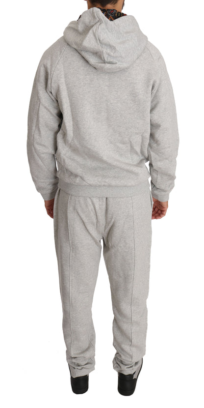 Billionaire Italian Couture – Grauer Trainingsanzug aus Baumwollpullover und -hose