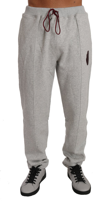 Billionaire Italian Couture – Grauer Trainingsanzug aus Baumwollpullover und -hose