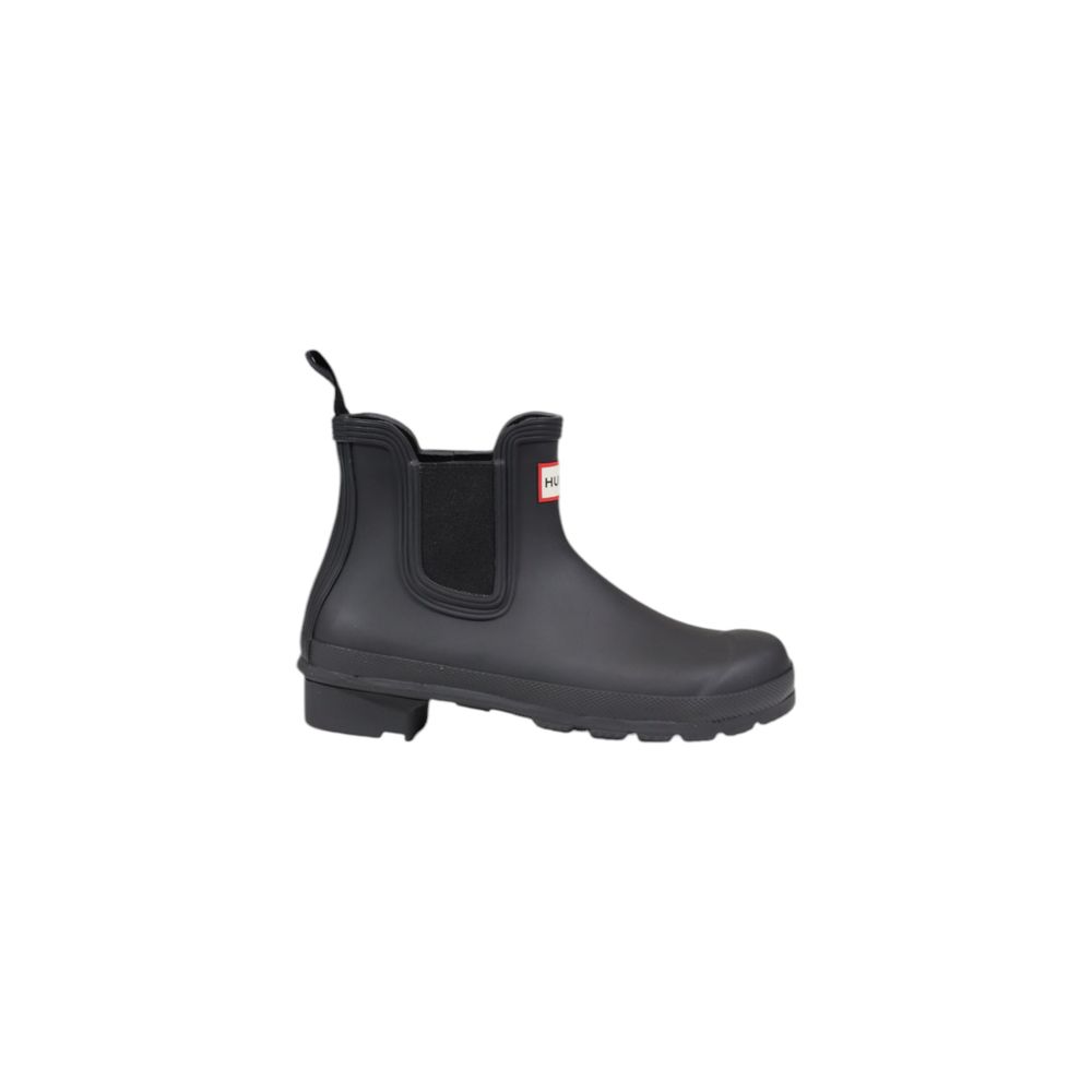Hunter Black Knöchelhohe Stiefel aus recyceltem Polyester