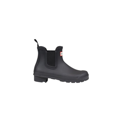 Hunter Black Knöchelhohe Stiefel aus recyceltem Polyester
