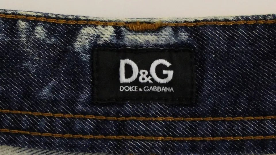 Dolce &amp; Gabbana – Blaue Jeansshorts aus gewaschener Baumwolle von D&amp;G