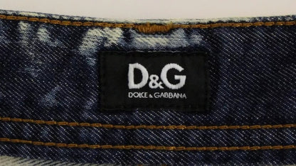 Dolce &amp; Gabbana – Blaue Jeansshorts aus gewaschener Baumwolle von D&amp;G