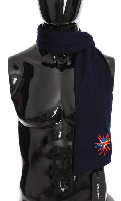 Dolce &amp; Gabbana Blauer Wollschal #DGLovesLondon