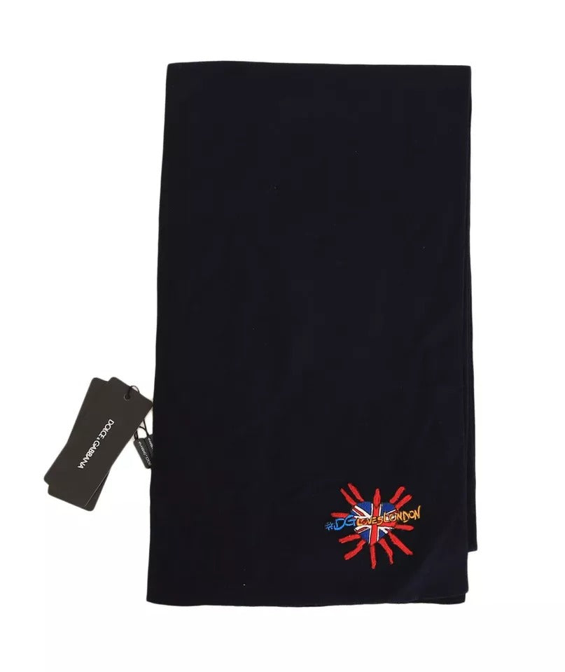 Dolce &amp; Gabbana Blauer Wollschal #DGLovesLondon