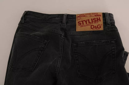 Dolce &amp; Gabbana Schwarze Slim Fit Baumwolljeans D&amp;G Hose
