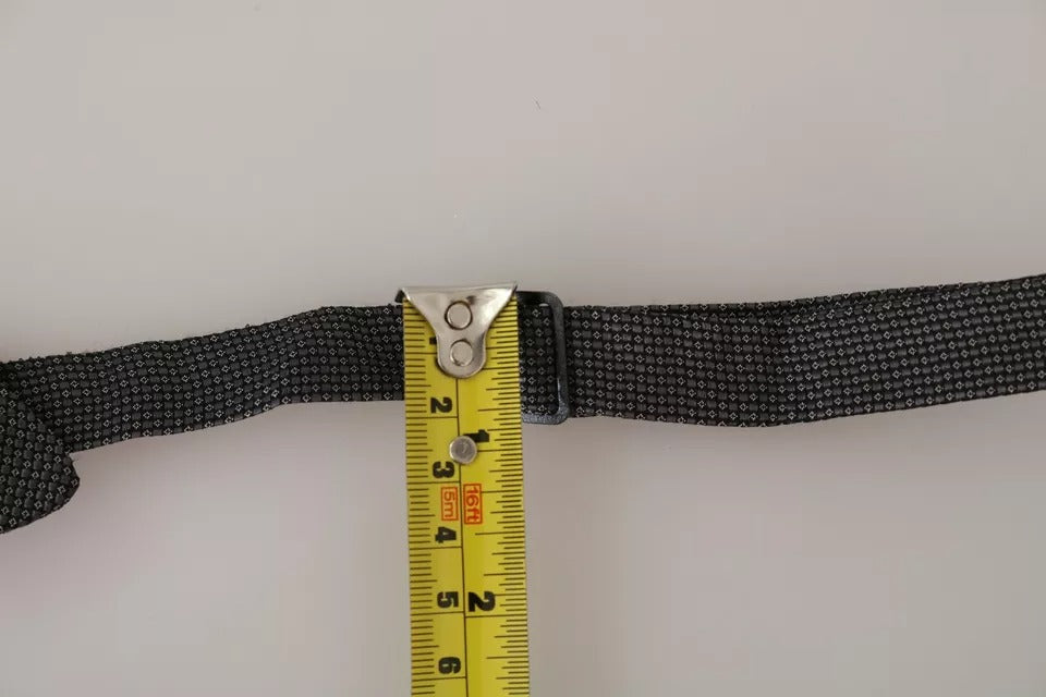 Dolce &amp; Gabbana Graue Seidenkrawatte mit Muster für Herren