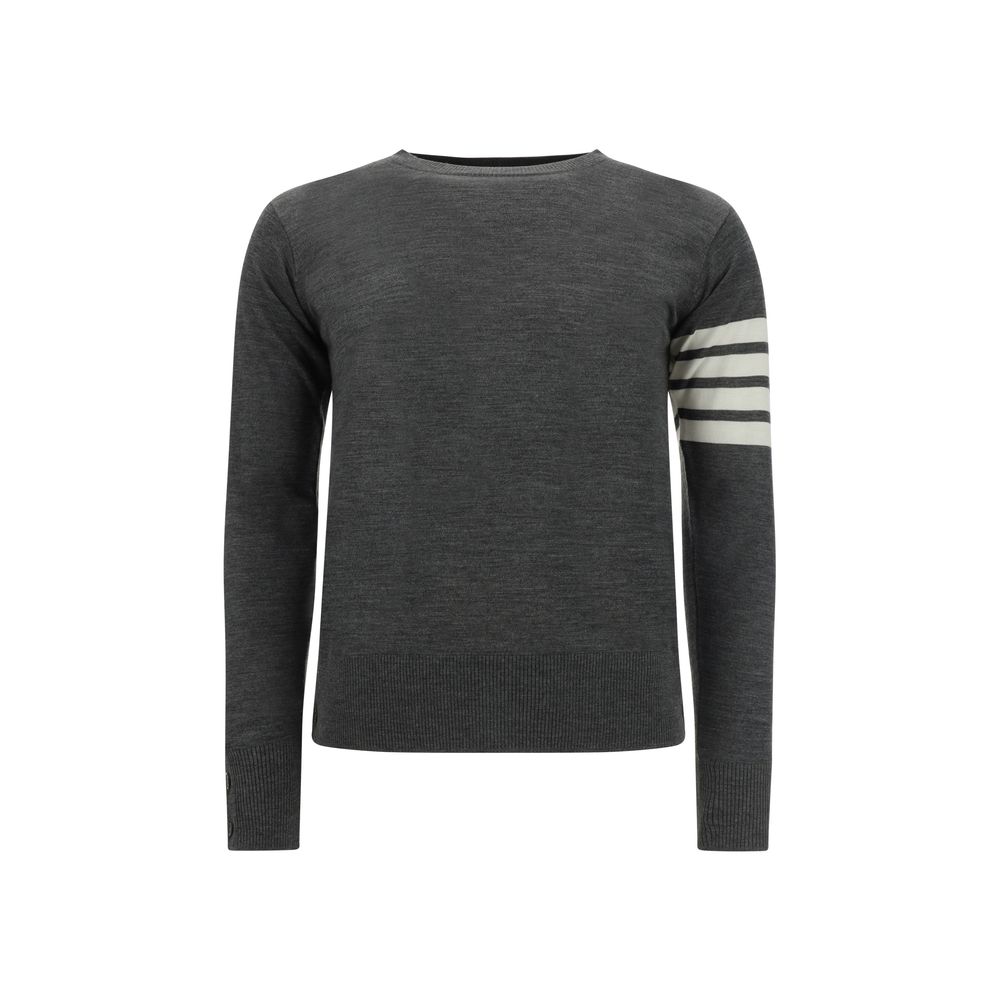 Thom Browne Graues Fleece-Sweatshirt aus Wolle