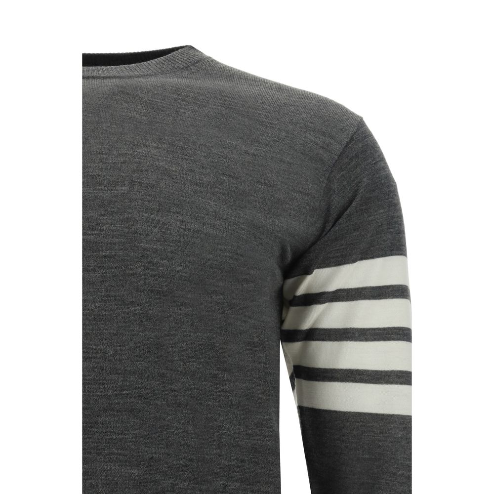 Thom Browne Graues Fleece-Sweatshirt aus Wolle