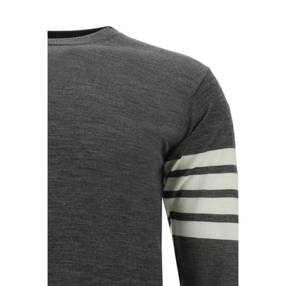 Thom Browne Graues Fleece-Sweatshirt aus Wolle