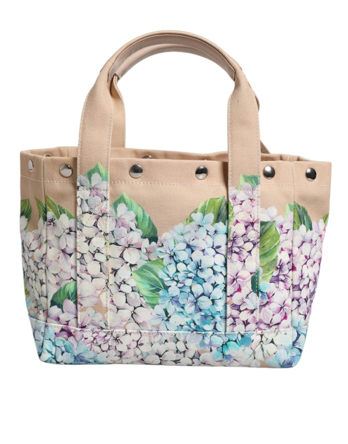 Dolce &amp; Gabbana – TANIA – Tragetasche aus Canvas mit mehrfarbigem Blumenmuster und Henkel