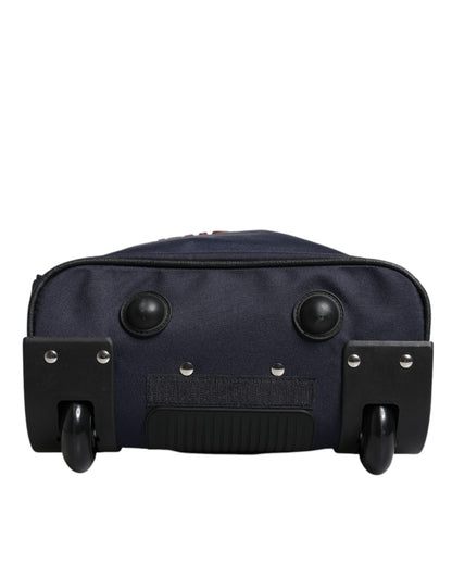 Dolce &amp; Gabbana Blau-Rot Polyester Kinder Rucksack Rad Koffer Tasche